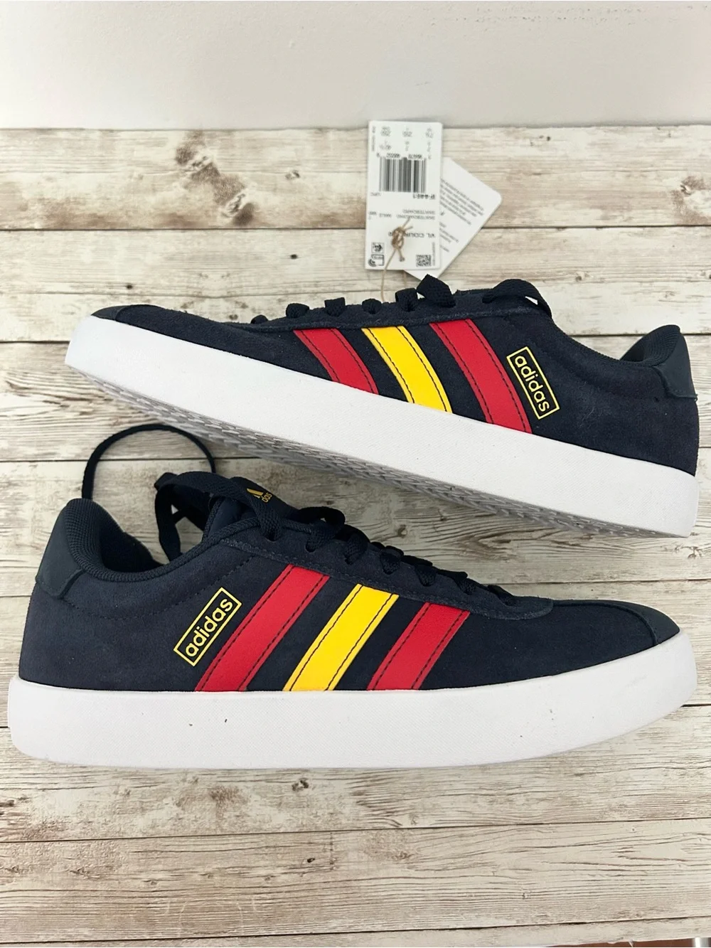 NWT Adidas Mens Vl Court 3.0 in Legend Ink Better Scarlet size 7.5 Skateboarding